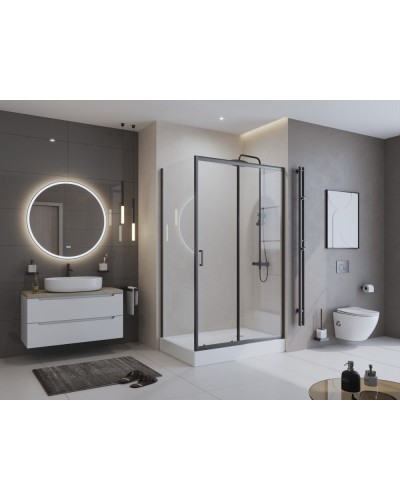 Душевой уголок BelBagno UNO-195-AH-1-120/80-C-NERO