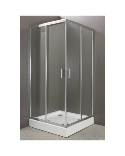 Душевой уголок BelBagno Uno 85х85 см текстурное стекло UNO-A-2-85-P-Cr