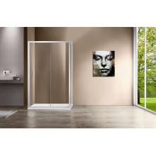 Душевой уголок Vincea Garda 130х80 VSR-1G8013CL профиль Хром стекло прозрачное