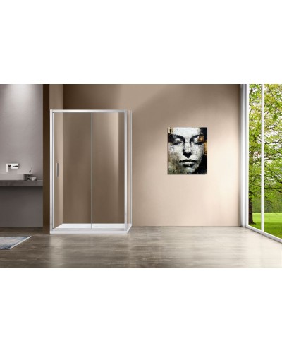 Душевой уголок Vincea Garda 130х80 VSR-1G8013CL профиль Хром стекло прозрачное