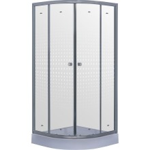 Душевой уголок Timo TL 100x100 TL-1101R профиль Хром стекло прозрачное с рисунком