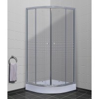 Душевой уголок Timo TL 100x100 TL-1101R профиль Хром стекло прозрачное с рисунком