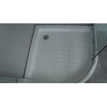 Душевой уголок Timo TL 100x100 TL-1101R профиль Хром стекло прозрачное с рисунком