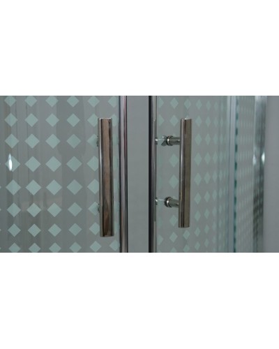 Душевой уголок Timo TL 100x100 TL-1101R профиль Хром стекло прозрачное с рисунком