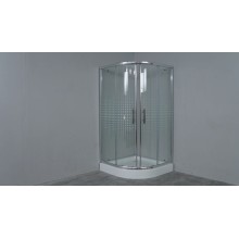 Душевой уголок Timo TL 100x100 TL-1101R профиль Хром стекло прозрачное с рисунком