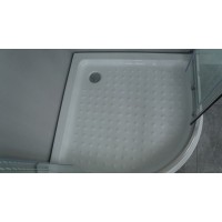 Душевой уголок Timo TL 80х80 TL-8001R профиль Хром стекло прозрачное с рисунком