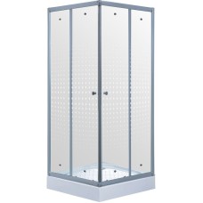 Душевой уголок Timo TL 100х100 TL-1102R профиль Хром стекло прозрачное с рисунком