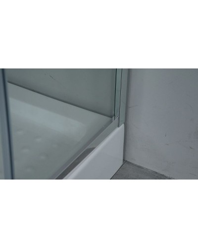 Душевой уголок Timo TL 100х100 TL-1102R профиль Хром стекло прозрачное с рисунком