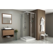 Душевой уголок Bravat Drop 90x90 BS090.2200A профиль Хром стекло прозрачное