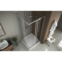 Душевой уголок Bravat Drop 90x90 BS090.2200A профиль Хром стекло прозрачное