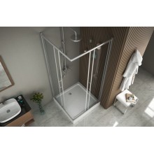 Душевой уголок Bravat Drop 90x90 BS090.2200A профиль Хром стекло прозрачное