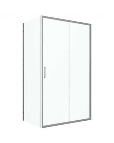 Душевой уголок Bravat Drop 120x80 BS120.3100A профиль Хром стекло прозрачное