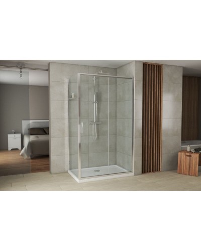 Душевой уголок Bravat Drop 120x80 BS120.3100A профиль Хром стекло прозрачное