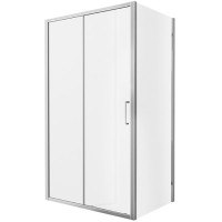 Душевой уголок Bravat Line 120x80 BS120.3101A профиль Хром стекло прозрачное