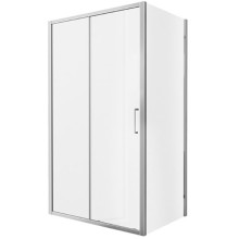 Душевой уголок Bravat Line 120x80 BS120.3101A профиль Хром стекло прозрачное