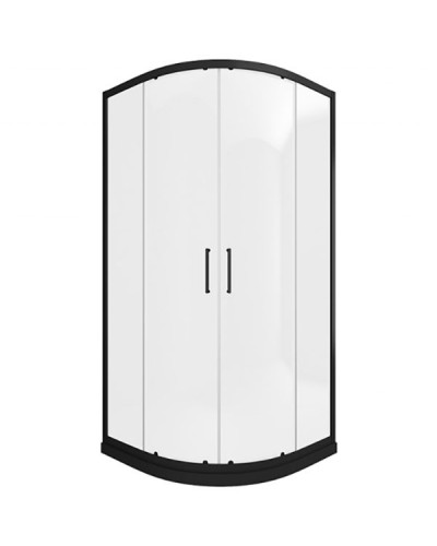 Душевой уголок Bravat Black Line 90x90 BS090.1201B профиль Черный стекло прозрачное