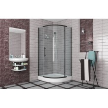 Душевой уголок Bravat Black Line 90x90 BS090.1110A профиль Черный стекло прозрачное