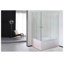 Душевой уголок Royal Bath BP 120х80 RB8120BP-C-R с поддоном профиль Белый стекло матовое