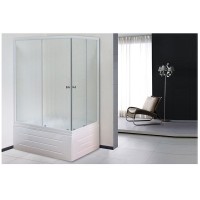 Душевой уголок Royal Bath BP 120х80 RB8120BP-C-L с поддоном профиль Белый стекло матовое