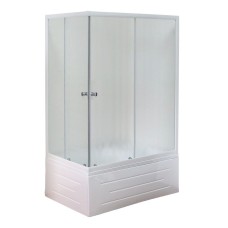 Душевой уголок Royal Bath BP 100х80 RB8100BP-C-R с поддоном профиль Белый стекло матовое