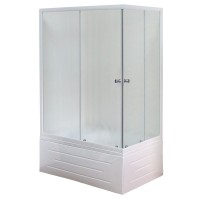 Душевой уголок Royal Bath BP 100х80 RB8100BP-C-L с поддоном профиль Белый стекло матовое