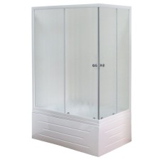 Душевой уголок Royal Bath BP 100х80 RB8100BP-C-L с поддоном профиль Белый стекло матовое