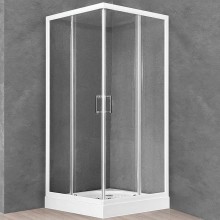 Душевой уголок Royal Bath HP 90х90 RB90HP-T с поддоном профиль Белый стекло прозрачное