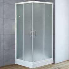 Душевой уголок Royal Bath HP 90х90 RB90HP-C с поддоном профиль Белый стекло матовое