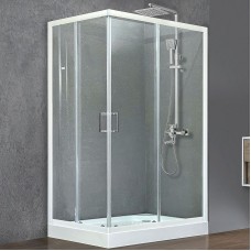 Душевой уголок Royal Bath HP 120х80 RB8120HP-T-R с поддоном профиль Белый стекло прозрачное