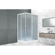 Душевой уголок Royal Bath HP 120х80 RB8120HP-C-R с поддоном профиль Белый стекло матовое