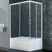 Душевой уголок Royal Bath BP 120х80 RB8120BP-T-L с поддоном профиль Белый стекло прозрачное