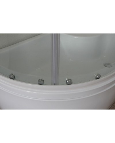 Душевой уголок Royal Bath BK 120х80 RB8120BK-T-L с поддоном профиль Белый стекло прозрачное