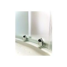 Душевой уголок Royal Bath BK 120х80 RB8120BK-C-R с поддоном профиль Белый стекло матовое