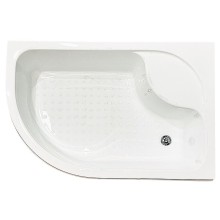 Душевой уголок Royal Bath BK 120х80 RB8120BK-C-R с поддоном профиль Белый стекло матовое