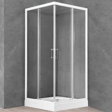 Душевой уголок Royal Bath HP 80х80 RB80HP-T с поддоном профиль Белый стекло прозрачное