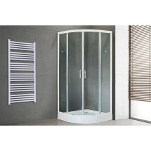 Душевой уголок Royal Bath HK 100х100 RB100HK-T с поддоном профиль Белый стекло прозрачное