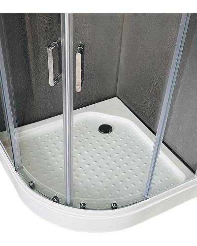 Душевой уголок Royal Bath HK 100х100 RB100HK-T с поддоном профиль Белый стекло прозрачное