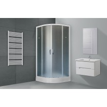 Душевой уголок Royal Bath HK 100х100 RB100HK-C с поддоном профиль Белый стекло матовое