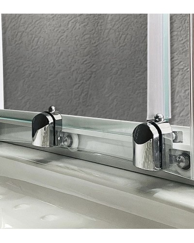 Душевой уголок Royal Bath BK 100х100 RB100BK-T с поддоном профиль Белый стекло прозрачное