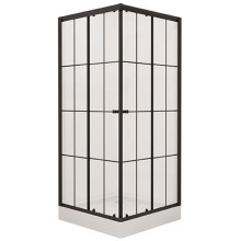 Душевой уголок Niagara NG-0190-14 90х90 профиль Черный стекло прозрачное с принтом