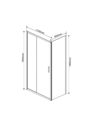 Душевой уголок Vincea Garda 110х90 VSR-1G9011CL профиль Хром стекло прозрачное