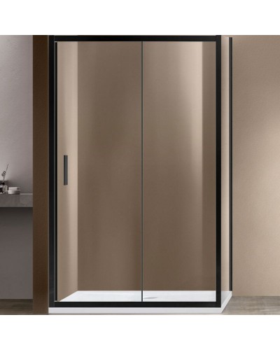 Душевой уголок Vincea Garda 120х80 VSR-1G8012CLB профиль Черный стекло прозрачное