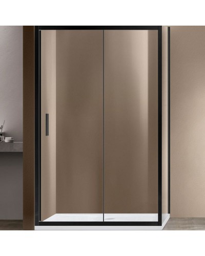 Душевой уголок Vincea Garda 130х80 VSR-1G8013CLB профиль Черный стекло прозрачное