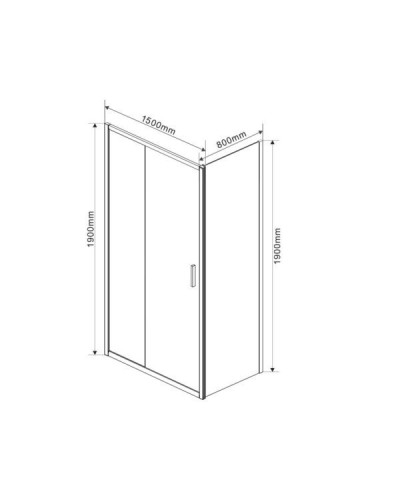Душевой уголок Vincea Garda 150х80 VSR-1G8015CL профиль Хром стекло прозрачное
