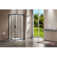 Душевой уголок Vincea Garda VSS-1G8090CLB 90х80 профиль Черный стекло прозрачное