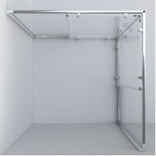 Душевой уголок Vincea Garda VSS-1G9010CH 100х90 профиль Хром стекло шиншилла