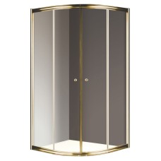 Душевой уголок Cezares Giubileo R2 90x90 GIUBILEO-R-2-90-SCORREVOLE-C-G профиль Золото стекло прозрачное