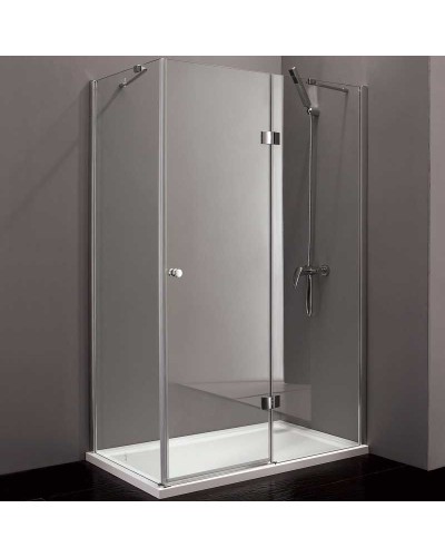 Душевой уголок Cezares VERONA-W-AH-1-100/80-P-Cr-R профиль Хром стекло рифленое