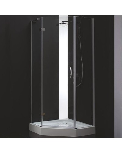 Душевой уголок Cezares Bergamo P-1 90x90 BERGAMO-W-P-1-90-C-Cr-L-IV IV профиль Хром стекло прозрачное