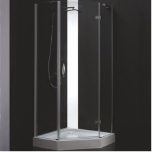 Душевой уголок Cezares Bergamo P-1 90x90 BERGAMO-W-P-1-90-C-Cr-R-IV IV профиль Хром стекло прозрачное